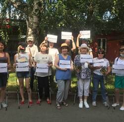 Мастер-класс в город Алматы по скандинавской ходьбе для пациентов с РС